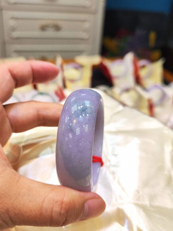 🌸 紫羅蘭正圈輪胎鐲｜天然緬甸玉A貨 🌸