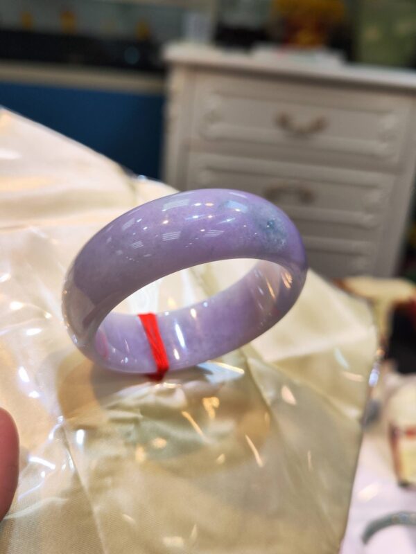 🌸 紫羅蘭正圈輪胎鐲｜天然緬甸玉A貨 🌸