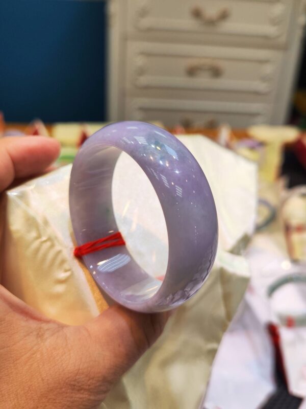 🌸 紫羅蘭正圈輪胎鐲｜天然緬甸玉A貨 🌸