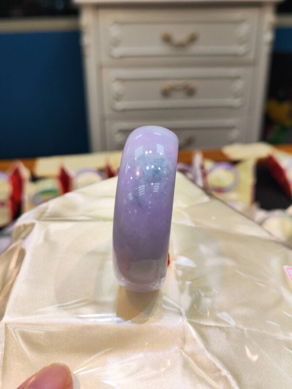🌸 紫羅蘭正圈輪胎鐲｜天然緬甸玉A貨 🌸