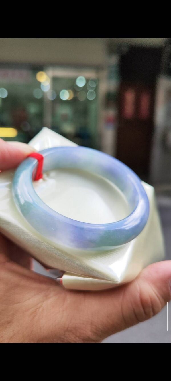 🌸 冰透濃豔紫羅蘭正圈手鐲｜天然緬甸玉A貨 🌸