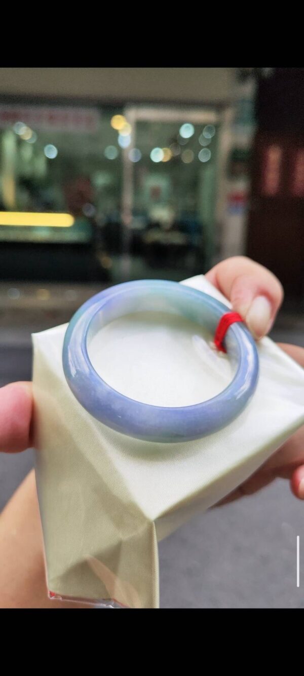 🌸 冰透濃豔紫羅蘭正圈手鐲｜天然緬甸玉A貨 🌸