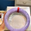 🌸 濃豔粉紫羅蘭正圈手鐲｜天然緬甸玉A貨 🌸