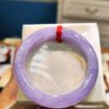 🌸 濃豔粉紫羅蘭正圈手鐲｜天然緬甸玉A貨 🌸