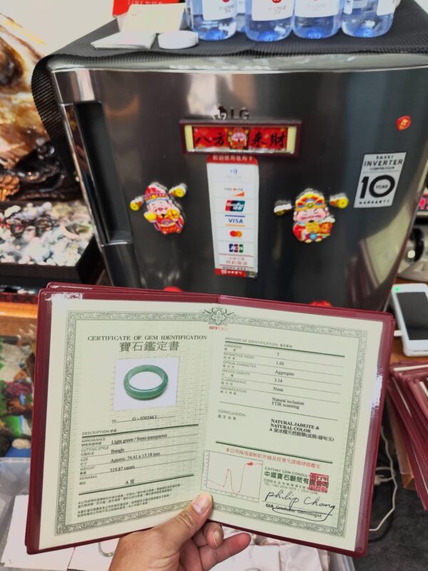 🌸  冰種滿色蘋果綠正圈骨手鐲  天然緬甸玉A貨 🌸