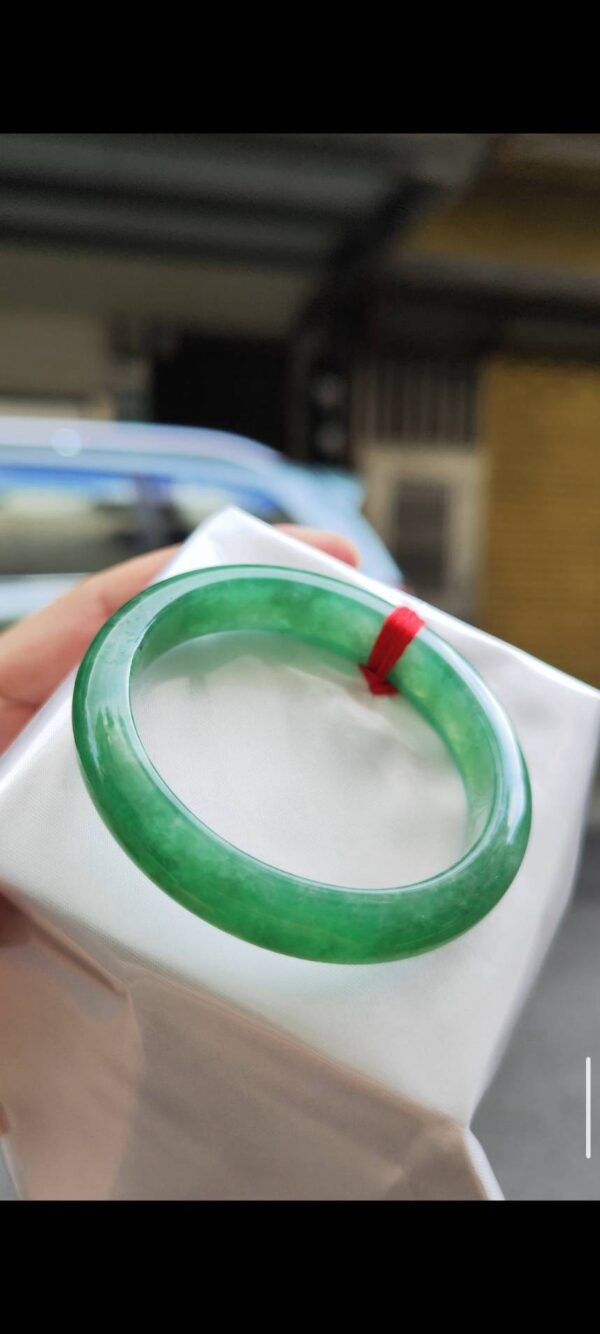 🌸  冰透滿陽綠貴妃鐲  天然緬甸玉A貨 🌸