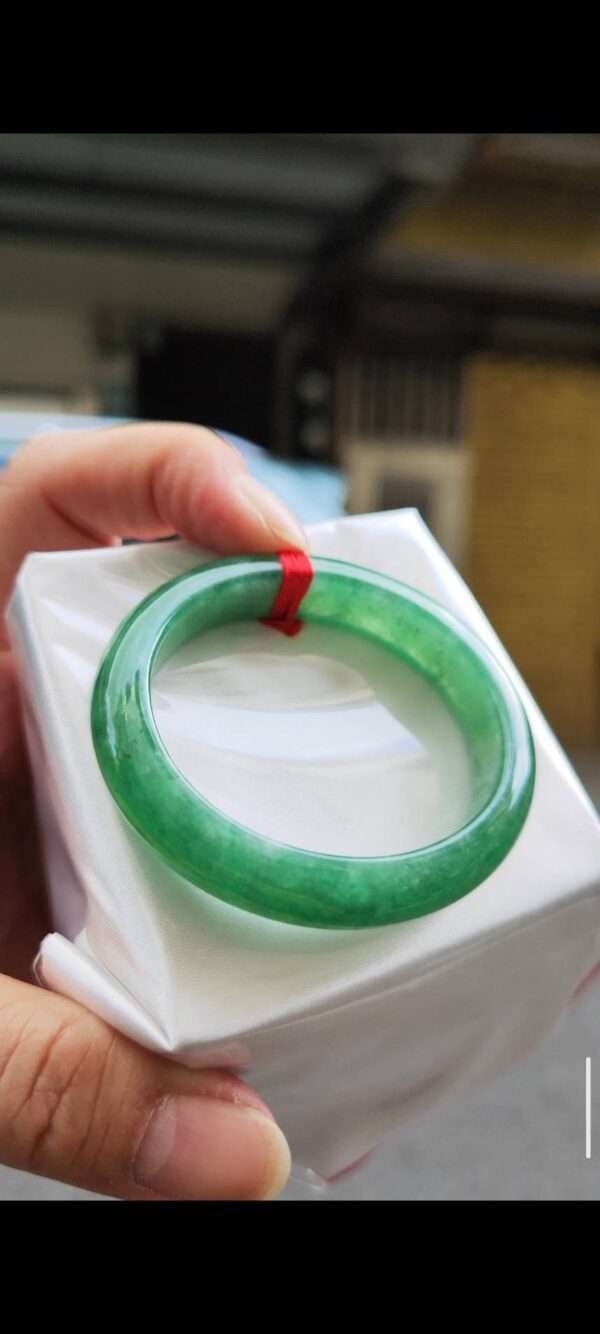 🌸  冰透滿陽綠貴妃鐲  天然緬甸玉A貨 🌸