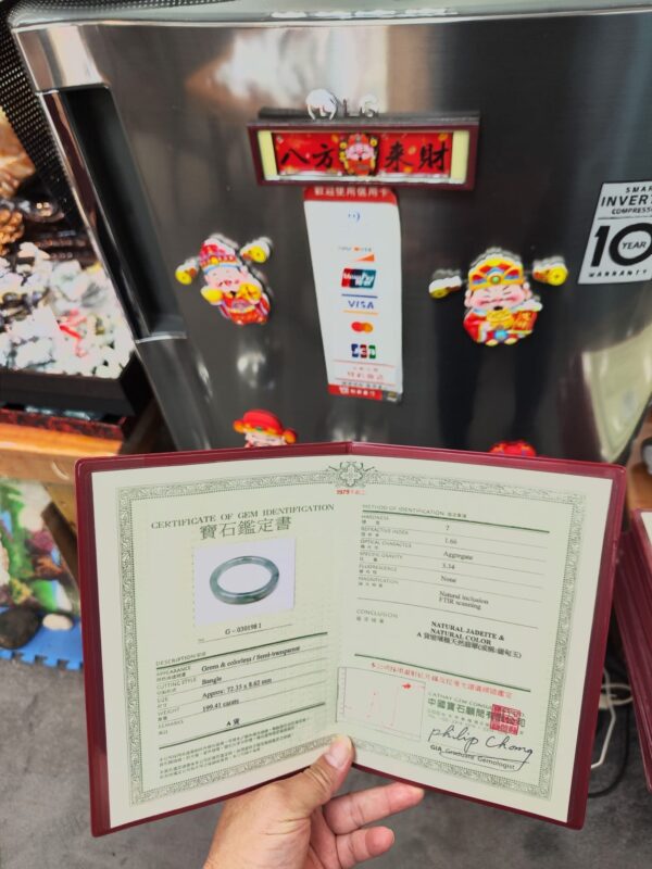 🌸  玻璃種飄綠花正圈圓骨手鐲  天然緬甸玉A貨 🌸