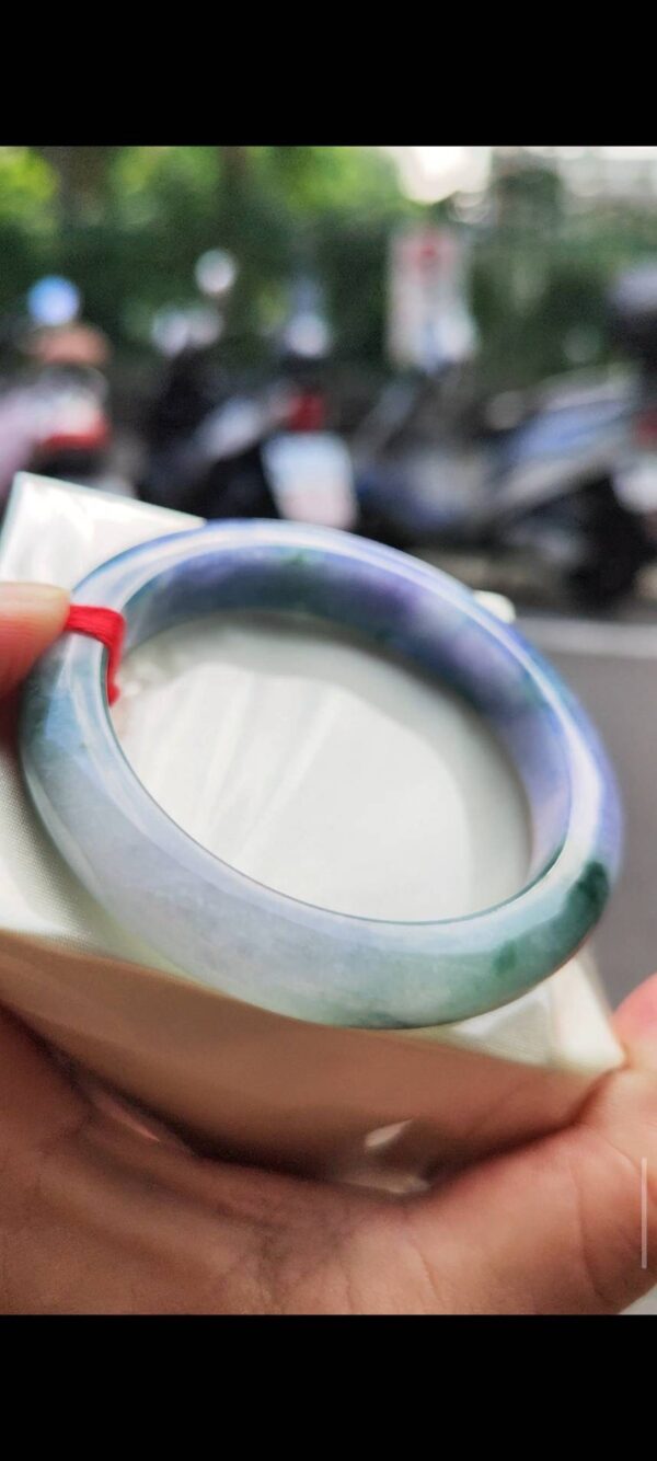 🌸 冰透濃豔紫羅蘭正圈手鐲｜天然緬甸玉A貨 🌸