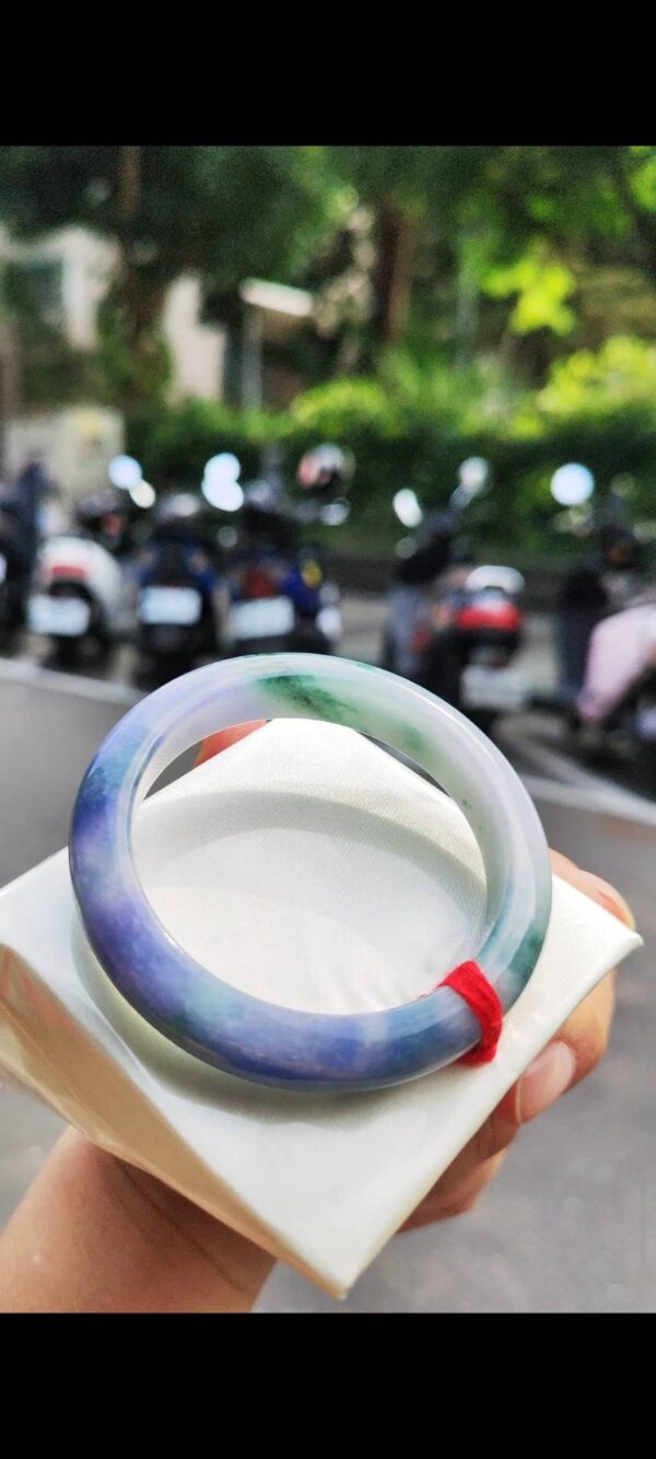 🌸 冰透濃豔紫羅蘭正圈手鐲｜天然緬甸玉A貨 🌸