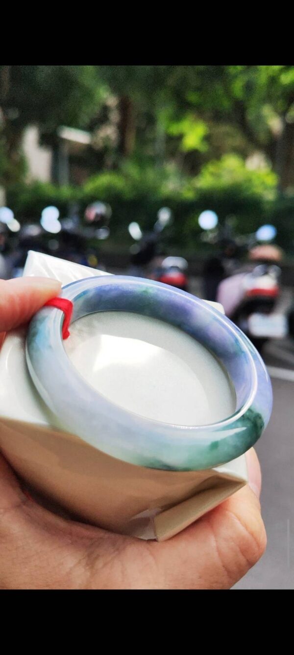 🌸 冰透濃豔紫羅蘭正圈手鐲｜天然緬甸玉A貨 🌸