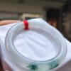 img_6274-2 ✨ 放光玻璃種圓骨飄綠花 正圈手鐲 💚 天然緬甸玉A貨