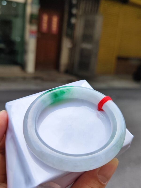 ✨  冰種圓骨飄陽綠 正圈手鐲 💚 天然緬甸玉A貨