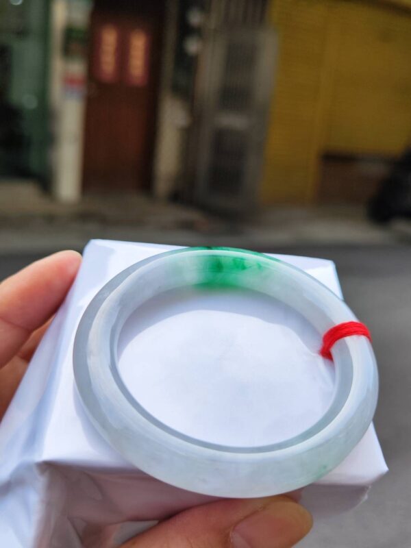 ✨  冰種圓骨飄陽綠 正圈手鐲 💚 天然緬甸玉A貨