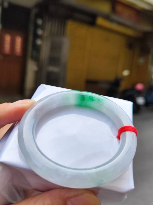 ✨  冰種圓骨飄陽綠 正圈手鐲 💚 天然緬甸玉A貨