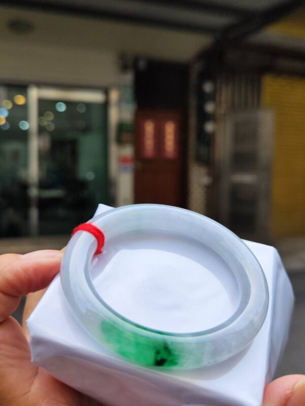 ✨  冰種圓骨飄陽綠 正圈手鐲 💚 天然緬甸玉A貨