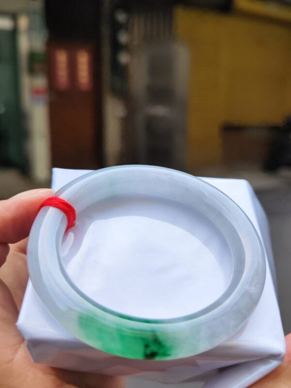 ✨  冰種圓骨飄陽綠 正圈手鐲 💚 天然緬甸玉A貨