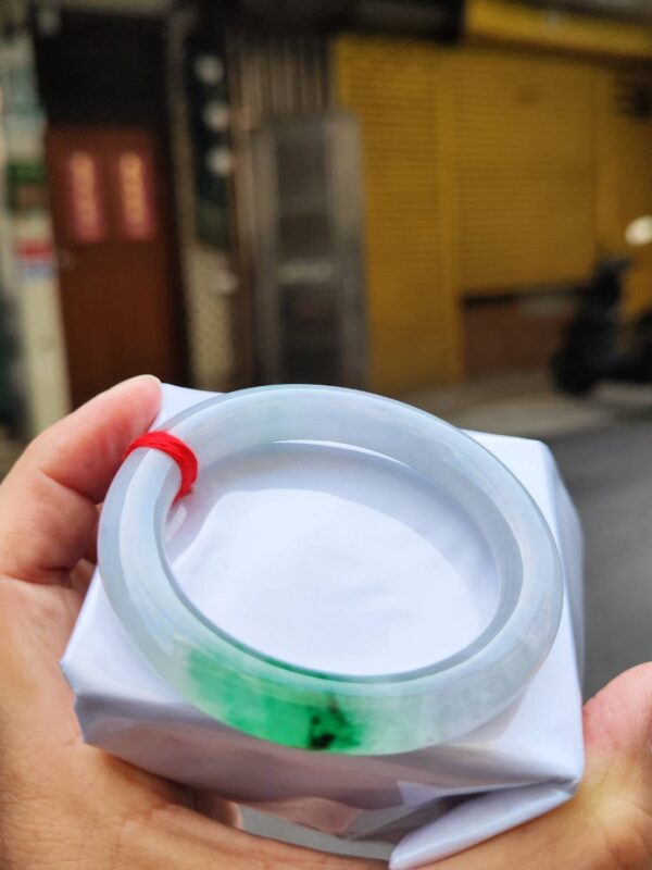✨  冰種圓骨飄陽綠 正圈手鐲 💚 天然緬甸玉A貨