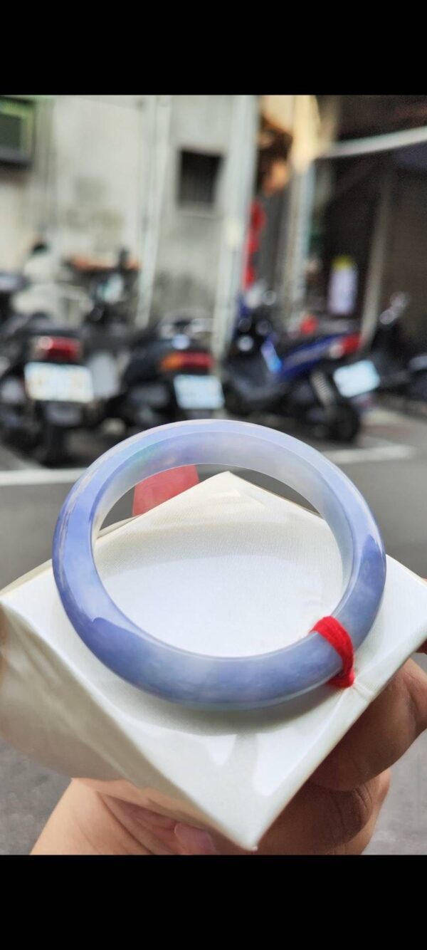 🌸 冰透濃豔紫羅蘭正圈手鐲｜天然緬甸玉A貨 🌸