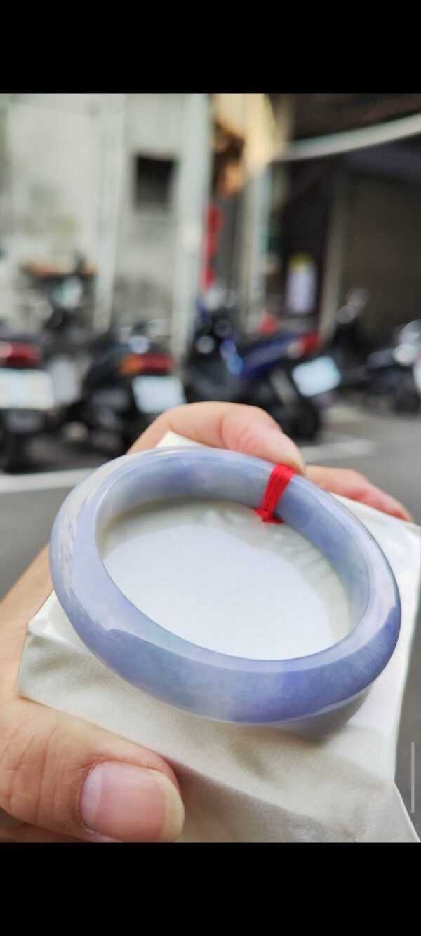 🌸 冰透濃豔紫羅蘭正圈手鐲｜天然緬甸玉A貨 🌸