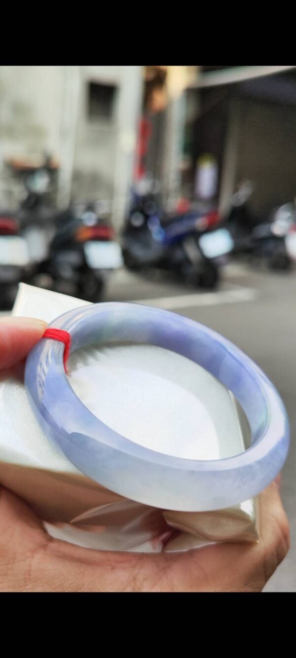 🌸 冰透濃豔紫羅蘭正圈手鐲｜天然緬甸玉A貨 🌸