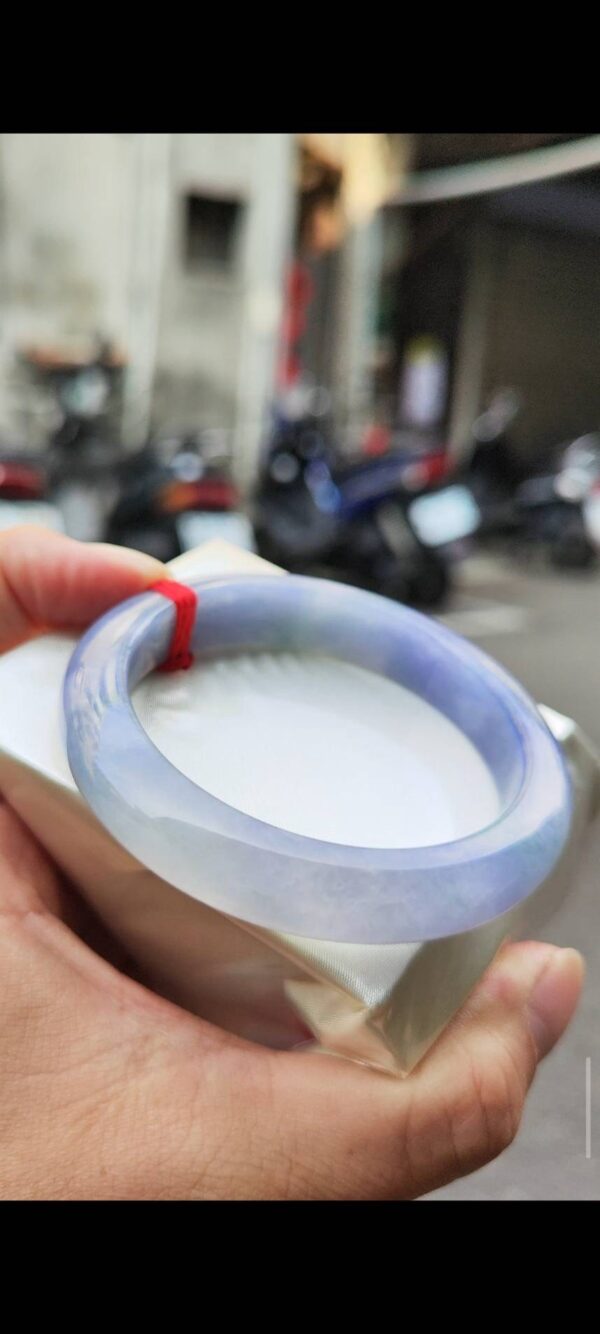 🌸 冰透濃豔紫羅蘭正圈手鐲｜天然緬甸玉A貨 🌸