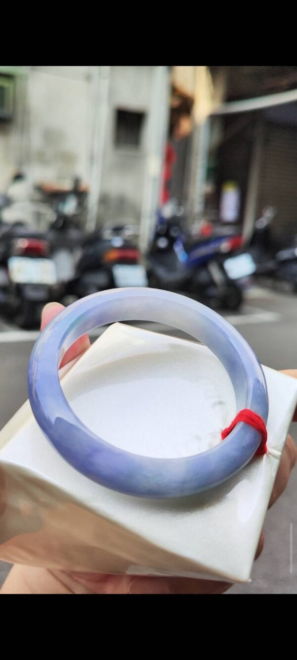 🌸 冰透濃豔紫羅蘭正圈手鐲｜天然緬甸玉A貨 🌸