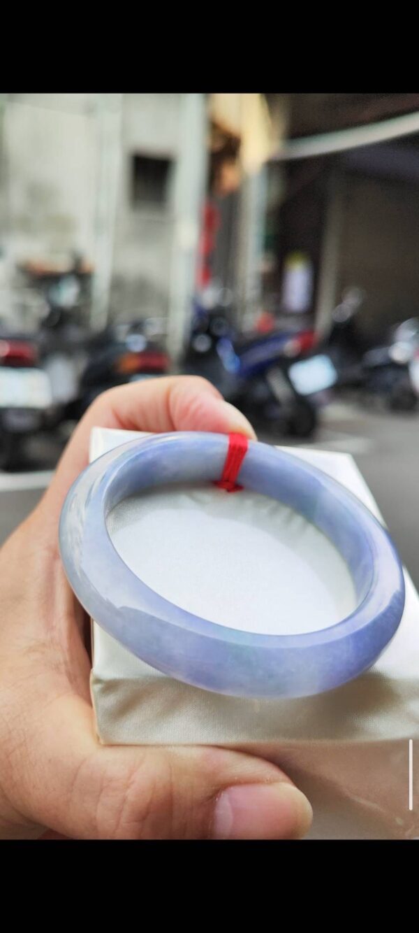 🌸 冰透濃豔紫羅蘭正圈手鐲｜天然緬甸玉A貨 🌸