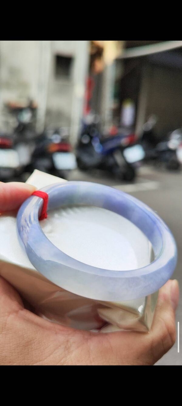 🌸 冰透濃豔紫羅蘭正圈手鐲｜天然緬甸玉A貨 🌸