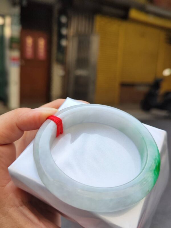 ✨  飄正陽綠 正圈厚庄手鐲 💚 天然緬甸玉A貨