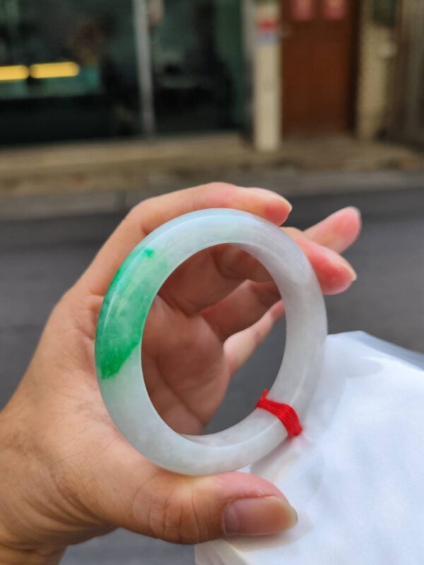 ✨  飄正陽綠 正圈厚庄手鐲 💚 天然緬甸玉A貨