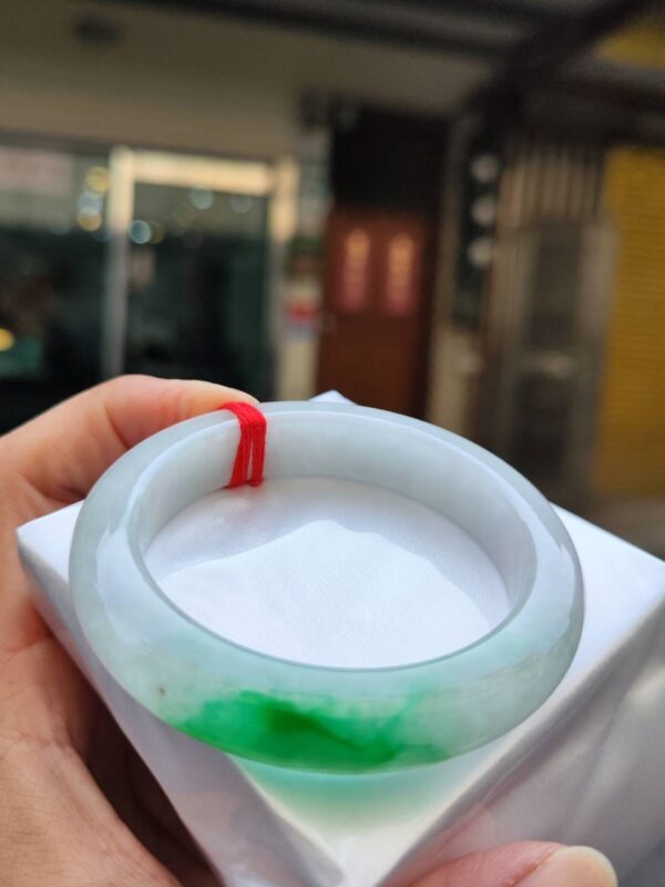 ✨  飄正陽綠 正圈厚庄手鐲 💚 天然緬甸玉A貨