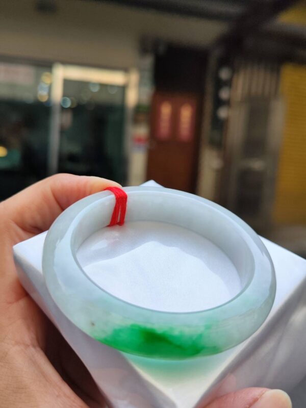 ✨  飄正陽綠 正圈厚庄手鐲 💚 天然緬甸玉A貨