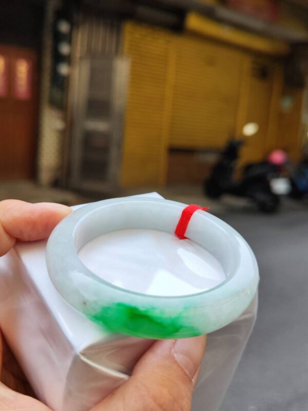 ✨  飄正陽綠 正圈厚庄手鐲 💚 天然緬甸玉A貨