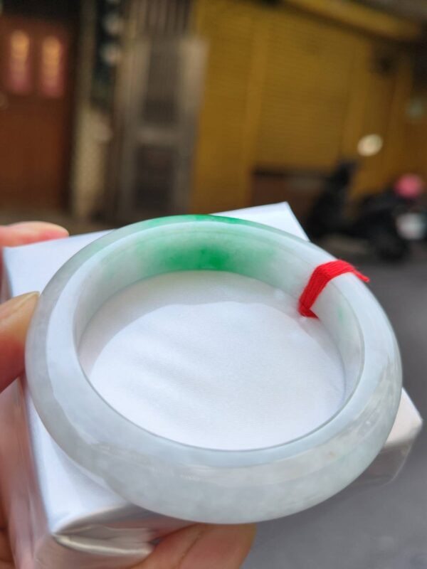 ✨  飄正陽綠 正圈厚庄手鐲 💚 天然緬甸玉A貨