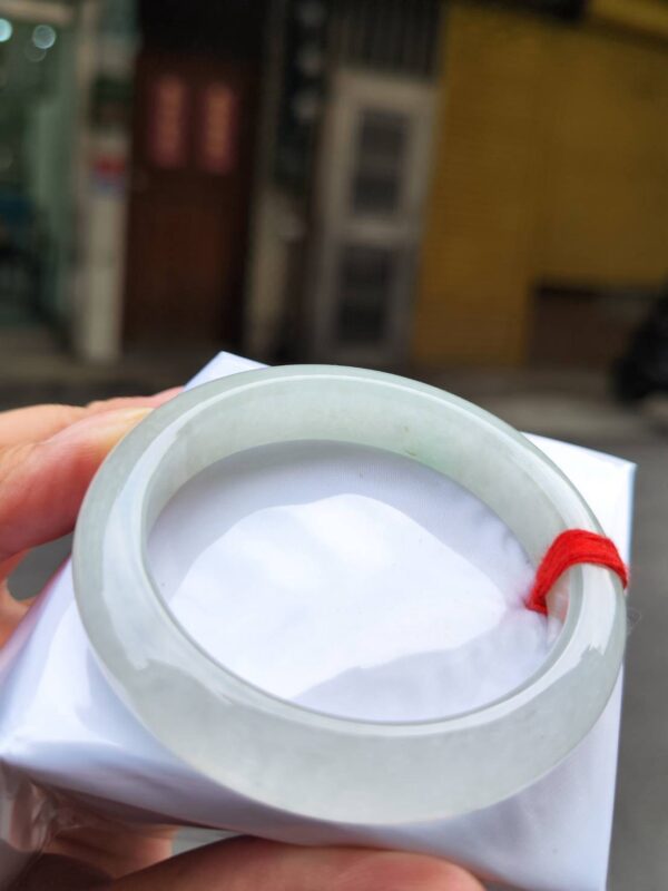 🌸  冰種飄淡綠正圈厚庄手鐲  天然緬甸玉A貨 🌸