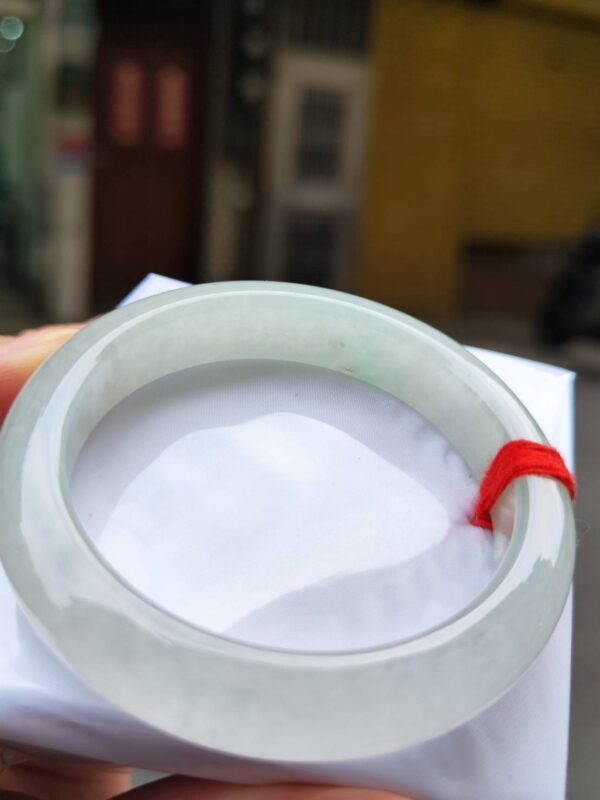 🌸  冰種飄淡綠正圈厚庄手鐲  天然緬甸玉A貨 🌸