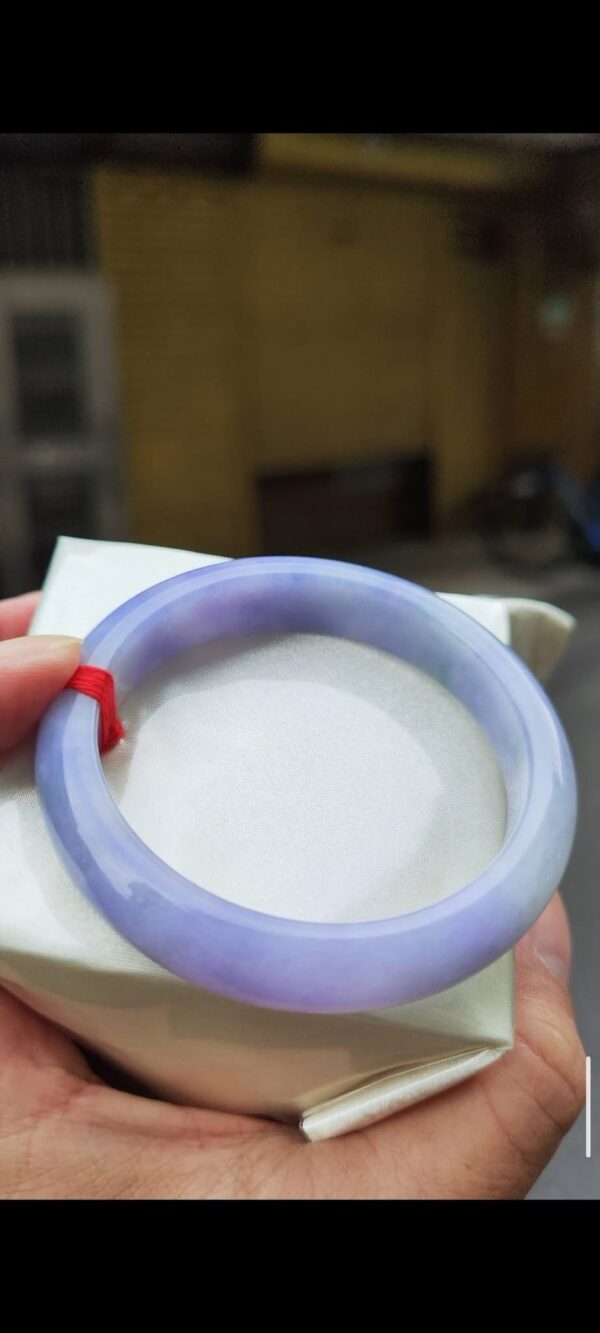 🌸 濃豔紫羅蘭正圈手鐲｜天然緬甸玉A貨 🌸