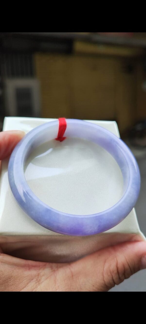 🌸 濃豔紫羅蘭正圈手鐲｜天然緬甸玉A貨 🌸