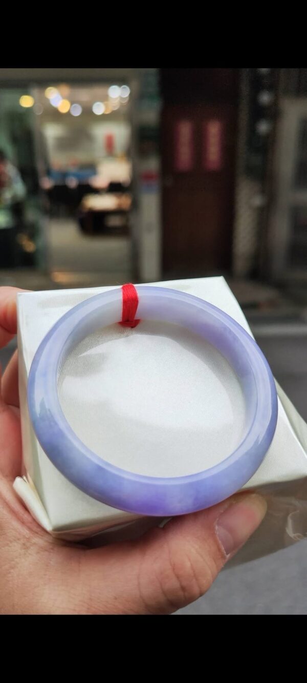 🌸 濃豔紫羅蘭正圈手鐲｜天然緬甸玉A貨 🌸