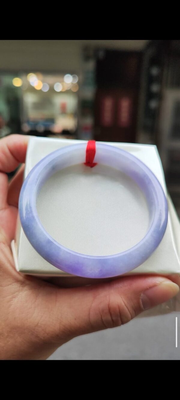 🌸 濃豔紫羅蘭正圈手鐲｜天然緬甸玉A貨 🌸