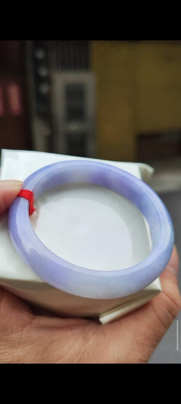 🌸 濃豔紫羅蘭正圈手鐲｜天然緬甸玉A貨 🌸