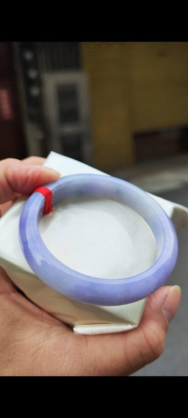 🌸 濃豔紫羅蘭正圈手鐲｜天然緬甸玉A貨 🌸