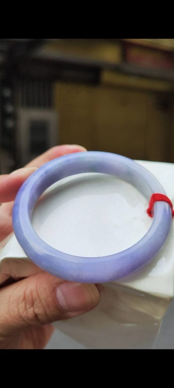 🌸 濃豔紫羅蘭正圈手鐲｜天然緬甸玉A貨 🌸