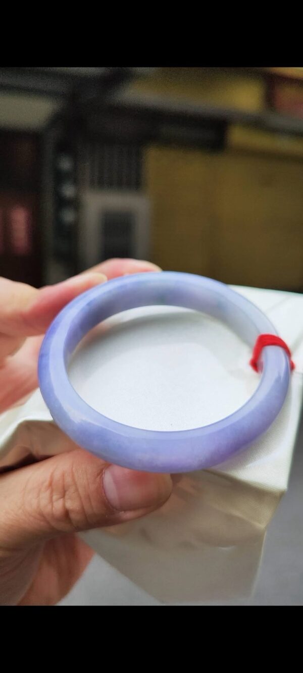 🌸 濃豔紫羅蘭正圈手鐲｜天然緬甸玉A貨 🌸