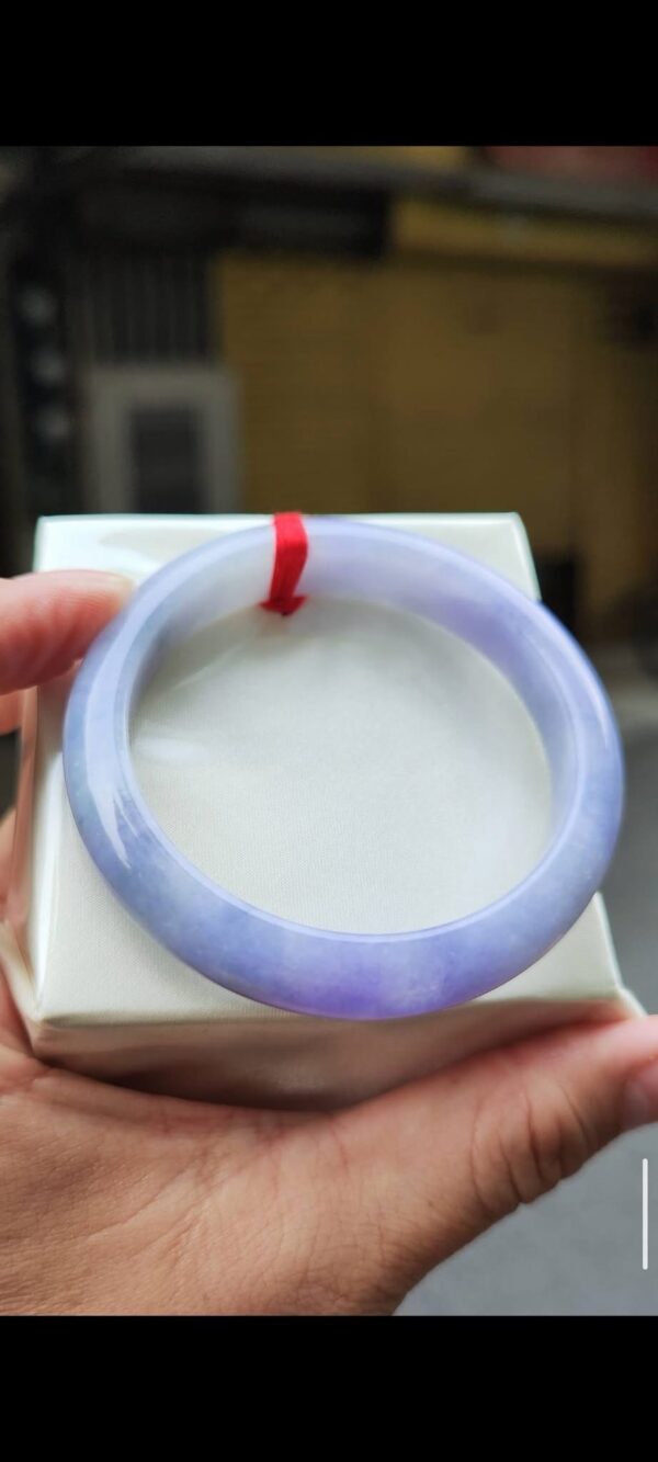 🌸 濃豔紫羅蘭正圈手鐲｜天然緬甸玉A貨 🌸