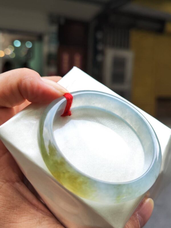 ✨  玻璃種飄蜜黃 正圈手鐲 💛天然緬甸玉A貨