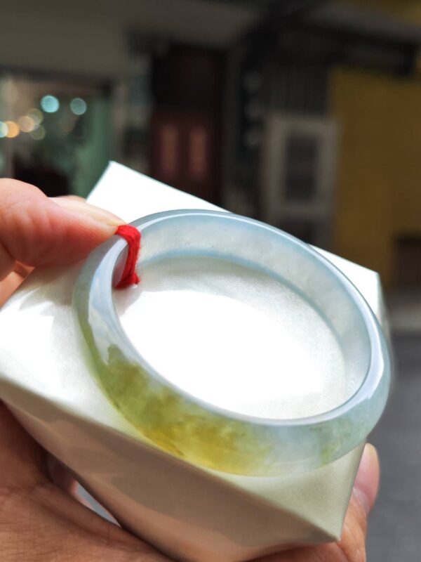 ✨  玻璃種飄蜜黃 正圈手鐲 💛天然緬甸玉A貨