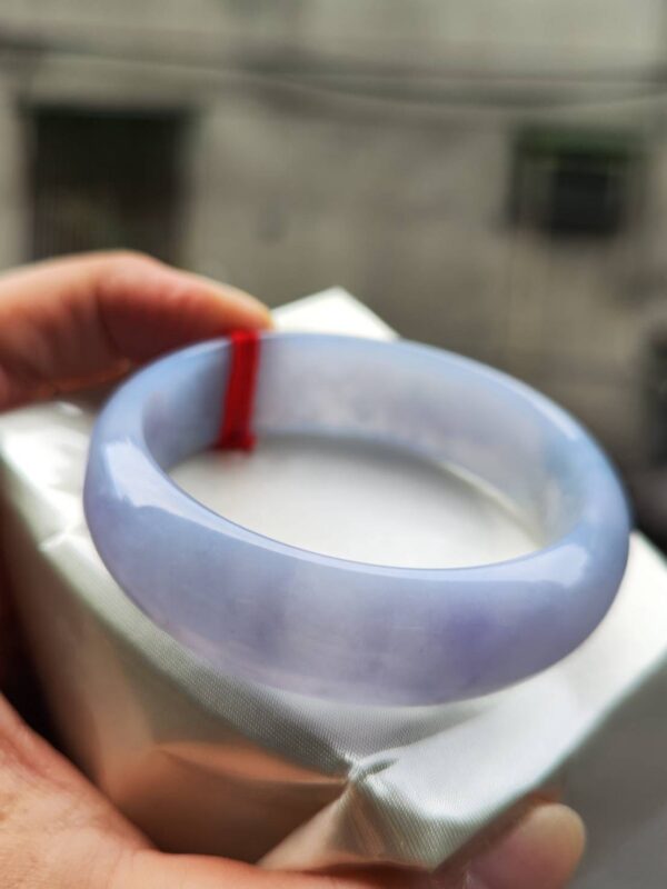 🌸 寬版濃豔紫羅蘭正圈手鐲｜天然緬甸玉A貨 🌸