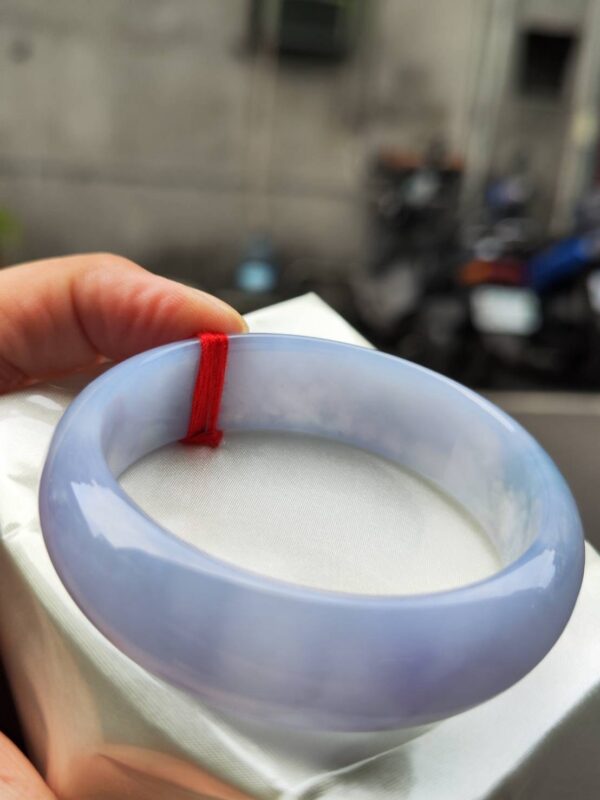 🌸 寬版濃豔紫羅蘭正圈手鐲｜天然緬甸玉A貨 🌸